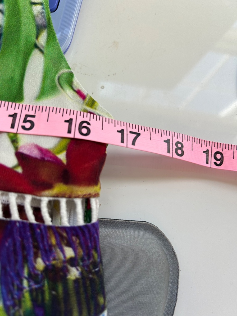 Camilla Tiered Gathered Dress in Exotic Hypnotic silk tropical floral crystal - Picture 14 of 15